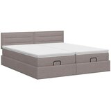  Podesivi krevet s madracem 2 kom. Sivosmeđa Tkanina - Sivosmeđa 200 x 200 cm Dizajn linija | shoptok.hr