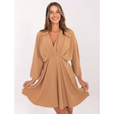 Italy Moda Dress-DHJ-SK-11981B.19-dark beige | Shoptok.si