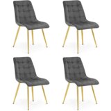  SPLIT stolica - tamnosivi baršun / zlatne noge x 4 | shoptok.hr