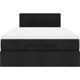  Otomanski krevet s madracem crni 120x190 cm tkanine | Eponuda.com