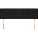  Uzglavlja 2 kom crna 72 x 5 x 78/88 cm od tkanine | shoptok.hr