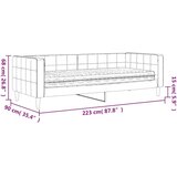 vidaXL Dnevni krevet s madracem tamnosivi 80 x 200 cm baršunasti | shoptok.hr