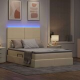  LED krevet za pohranu s madracem Krema 140 x 200 cm Tkanina | shoptok.hr