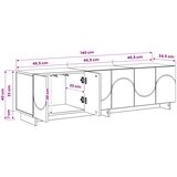  TV stalak 140 x 34,5 x 40 cm Hrast sonoma Konstruirano drvo | shoptok.hr