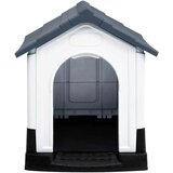  Kućica za pse siva 57x68x66 cm polipropilen | shoptok.hr