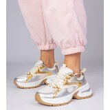  Gold sporty sneakers with thick sole Asetrina | Shoptok.si