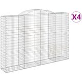  Lučne gabionske košare 4 kom 300x50x200/220cm pocinčano željezo | shoptok.hr