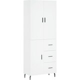  Visoka komoda bijela 69,5x34x180 cm konstruirano drvo | shoptok.hr