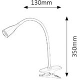 Rabalux jeff stona lampa sa štipaljkom LED 4,5W,crna XNMEV3A | ePonuda.com