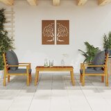 Maison Chic Seti vrtnega pohištva - Vrtna garnitura - Vrtni pohištvo set 3-delna z blazinami trden akacijev les, (21813796) | Shoptok.si