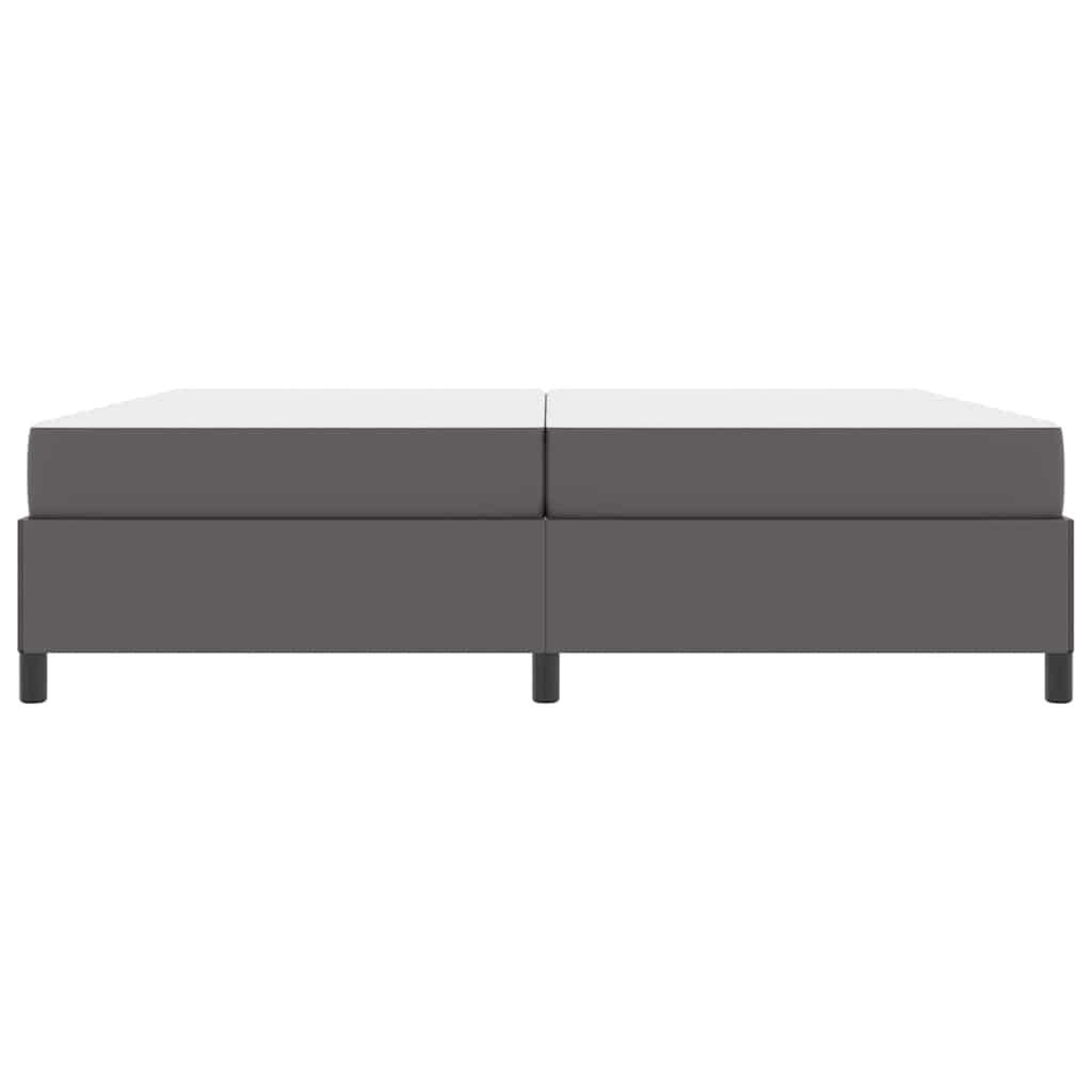  Posteljni okvir z vzmetnico Siva 200 x 200 cm Umetna koža | Shoptok.si