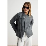 TRENDYOLMILLA Trendyol ženski duks Anthracite Soft Textured Coat-Looking Knitwear Cardigan | Eponuda.com
