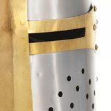  Replika srednjovjekovne križarske kacige LARP srebrna čelična | shoptok.hr
