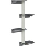 HOMESTAR Stenska plezalna drevo za mačke 66x28x137 cm siva bež, (5000228236) | Shoptok.si