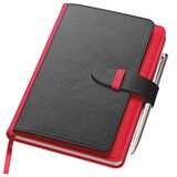  NOTES A5 CRTE 256L OD UMJETNE KOŽE SA PROSTOROM ZA KREDITNE KARTICE MACMA 2008805 CRVENO-CRNI Cijene