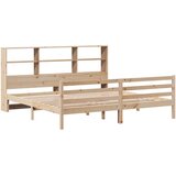 vidaXL Knjižna postelja brez vzmetnice 200x200 cm trdna borovina | Shoptok.si