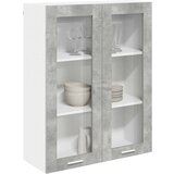  Viseča omarica s polico Riga Betonsko siva 80 x 31 x 100 cm | Shoptok.si