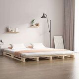  Krevet od paleta 140 x 200 cm od masivne borovine | shoptok.hr