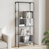  Regal za knjige s 5 razina siva boja hrasta 76x33x188,5cm | shoptok.hr