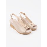 GOODIN Light beige wedge sandals with buckle | Shoptok.si