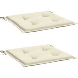  Jastuci za vrtne stolice 2 kom krem 40x40x4 cm od tkanine | shoptok.hr