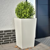  Vrtne sadilice 2 kom bijele 45x45x75 cm čelične | Eponuda.com