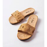 Gemre Brown flip-flops embellished with studs Lagacé | Shoptok.si