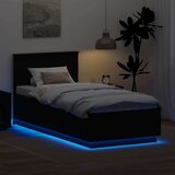  Okvir za krevet Crna 90 x 200 cm Konstruirano drvo - Crna 90 x 200 cm | shoptok.hr