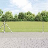  Vanjski Euro Ograda s Betonskom Podlogom 25 x 0,4 m Srebrna | shoptok.hr