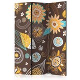  Paravan u 3 dijela - Transparent flowers [Room Dividers] 135x172 | shoptok.hr