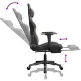  Masažni igralni stol z oporo za noge črno in Siva umetno usnje, (21152300) | Shoptok.si