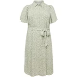 EVOKED Košulja haljina 'VICELINAN' svijetloplava / maslinasta / bijela