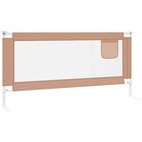 vidaXL sigurnosna ograda za dječji krevet smeđe-siva 190x25 cm tkanina | shoptok.hr