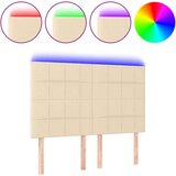  Posteljno vzglavje krem 144x5x118/128 cm blago, (20938372) | Shoptok.si