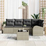  Set sofe s jastukom 6 pcs Svjetlosiva Poliester | shoptok.hr