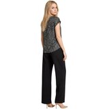 Ayfee Topi & Bluze BLUSA MEZZA MANICA SCOLLO A V 451-CAM26368 Črna Cene