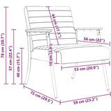  Fotelja Sivo-smeđa 59 x 75 x 78 cm tkanina | shoptok.hr