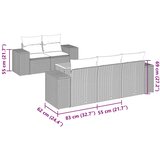  6-dijelni set vrtnih sofa s jastucima crni od poliratana | shoptok.hr