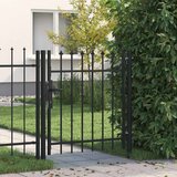  Vrata za ogradu BOXTEL jedna vrata s šiljcima na vrhu čelik 1x1 m crna | shoptok.hr