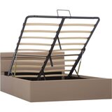  The Living Store Dvižni posteljni okvir LED kapučino umetno usnje 140x200 cm - Posteljni Okvir, (21502834) | Shoptok.si