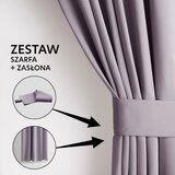 Restilo zasłona BLACKOUT kolor pudrowy róż szarfa upinająca styl klasyczny taśma materiał blackout 285x250 | shoptok.hr