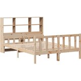 vidaXL Knjižna postelja brez vzmetnice 160x200 cm trdna borovina | Shoptok.si