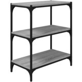 Maison Chic Knjižna omara - Knjižni regal siva sonoma 60x33x70,5 cm inženirski les in jeklo, (21725022) Cene