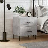 The Living Store Nočna omarica betonsko siva 40x35x47,5 cm inženirski les - Nočna Omarica, (21433500) | Shoptok.si