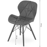 Brandless Stol LAGO ekokoža - bela / noge črne x 1, (22030543) | Shoptok.si