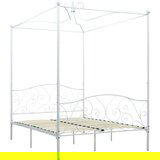  Za krevet s nadstrešnicom bijeli metalni 120 x 200 cm | shoptok.hr