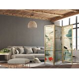  Japanski paravan - By an Asian pond - an illustration in the style of a Japanese engraving depicting a heron 135x172 | shoptok.hr