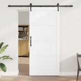 vidaXL Drsna vrata s kompletnim kompletom bela 93x211 cm trdi les bor, Notranja vrata "ORKDAL" bela 93x211x4 cm trdi les bor | Shoptok.si