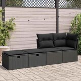  2-dijelni set vrtnih sofa s jastucima crni od poliratana bagrem | shoptok.hr
