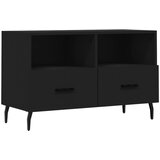 Maison Chic TV omarica - TV enota - Televizijska omarica črna 80x36x50 cm inženirski les, (21701743) | Shoptok.si